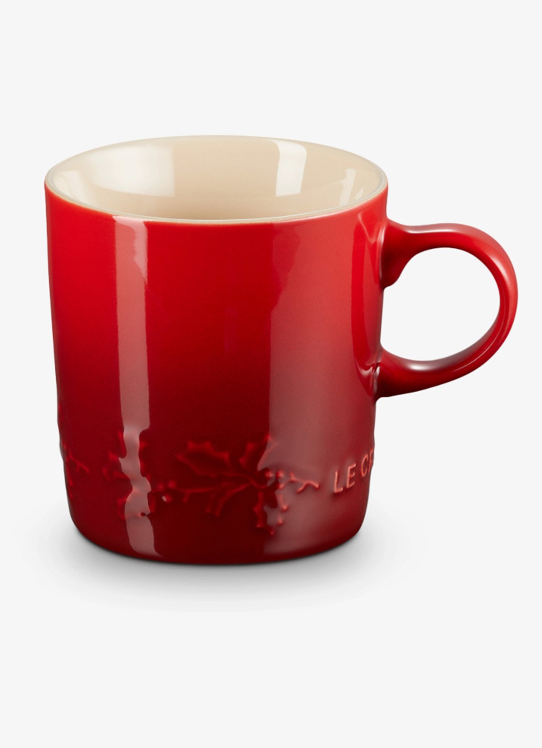 Le Creuset Holly mok 35 cl - voorkant donkerrood