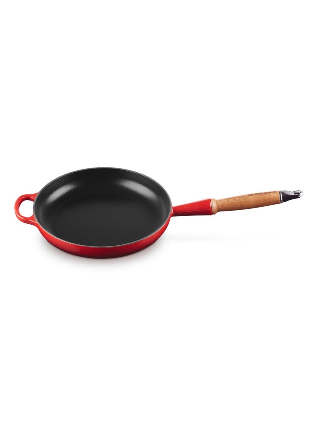 Le Creuset Koekenpan 24 cm  - achterkant kersenrood / rood