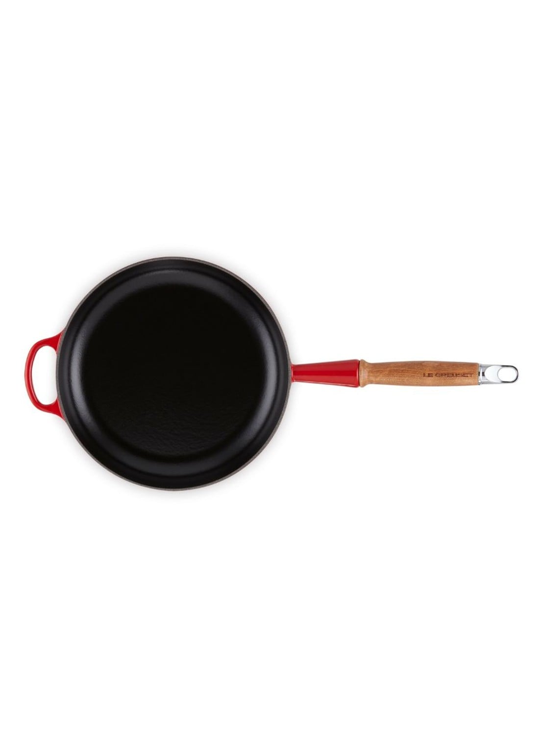 Le Creuset Koekenpan 24 cm  - voorkant 4 kersenrood / rood