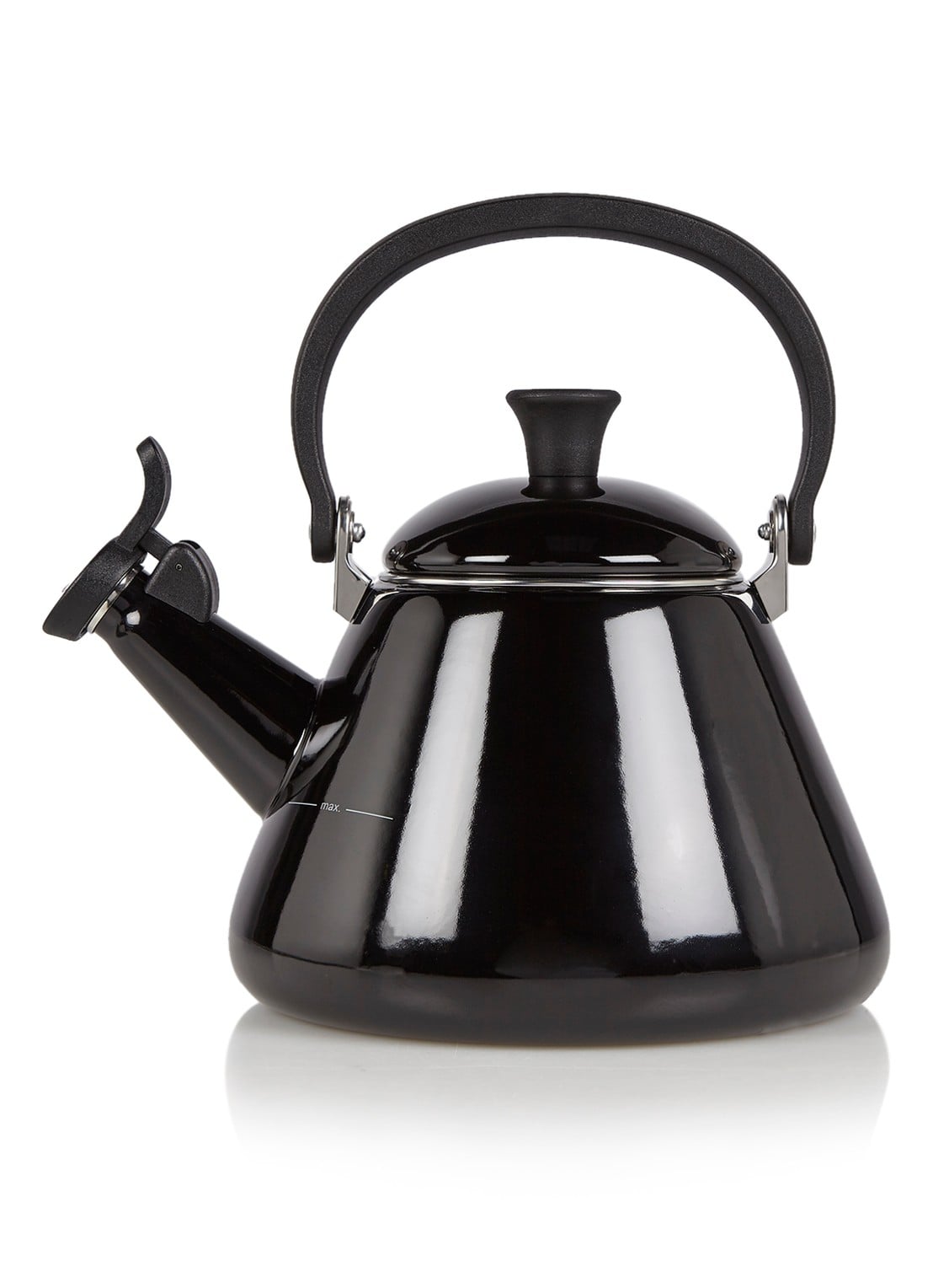 Le Creuset Kone fluitketel 1,6 liter - voorkant ebbenzwart / zwart