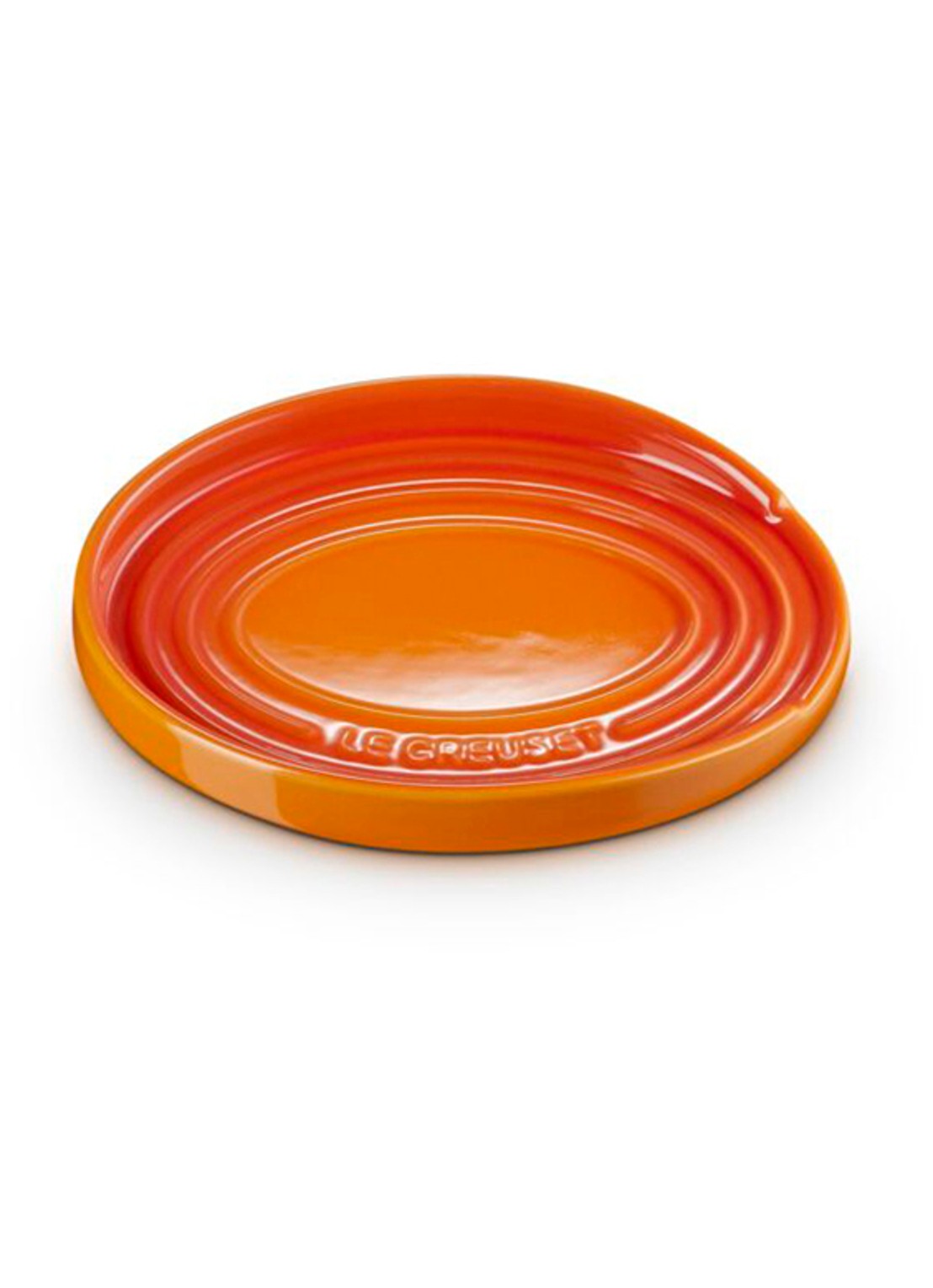 Le Creuset Lepelhouder 16 cm - achterkant 3 oranjerood