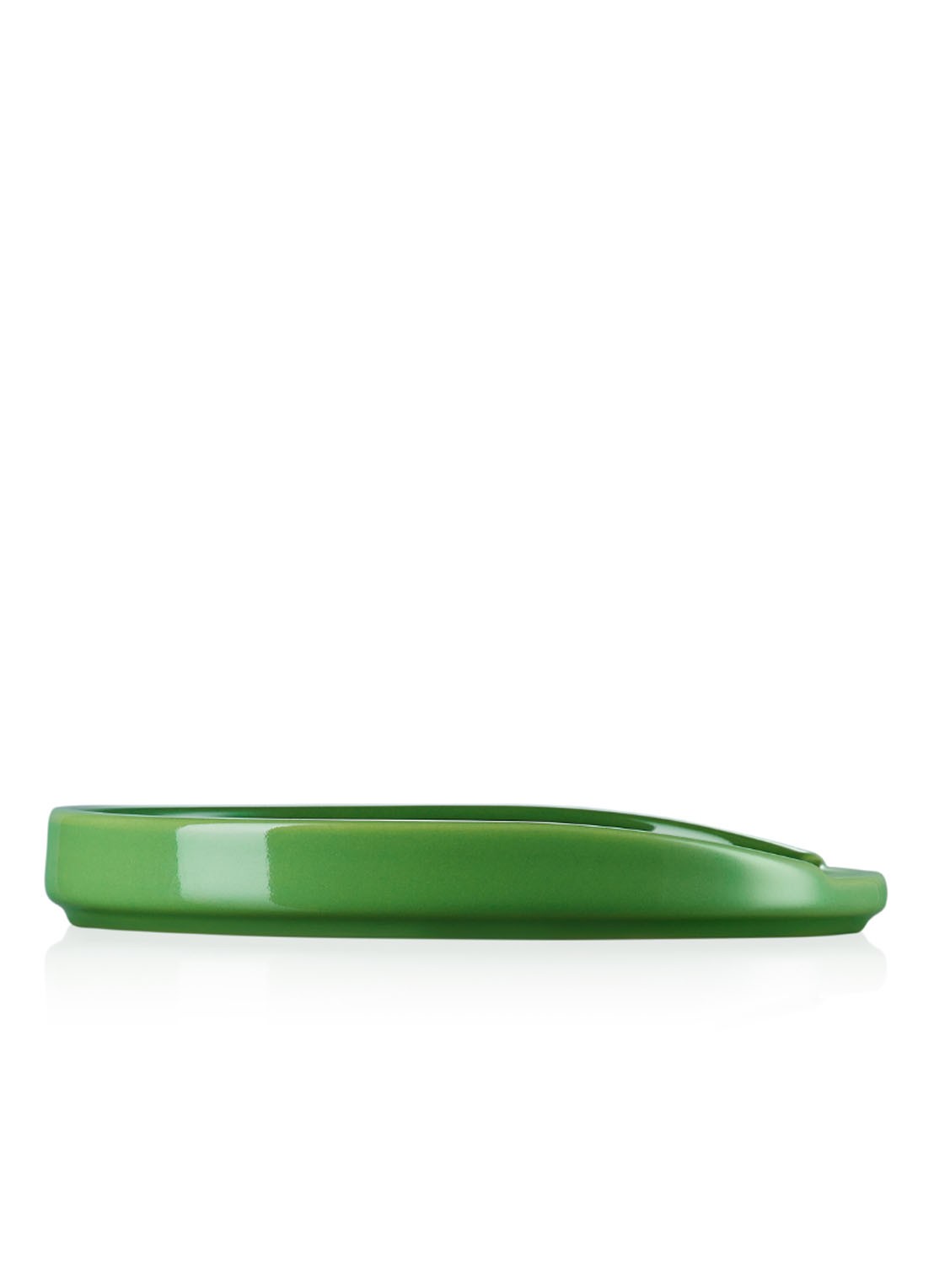 Le Creuset Lepelhouder van aardewerk 15 cm - achterkant bamboo / groen