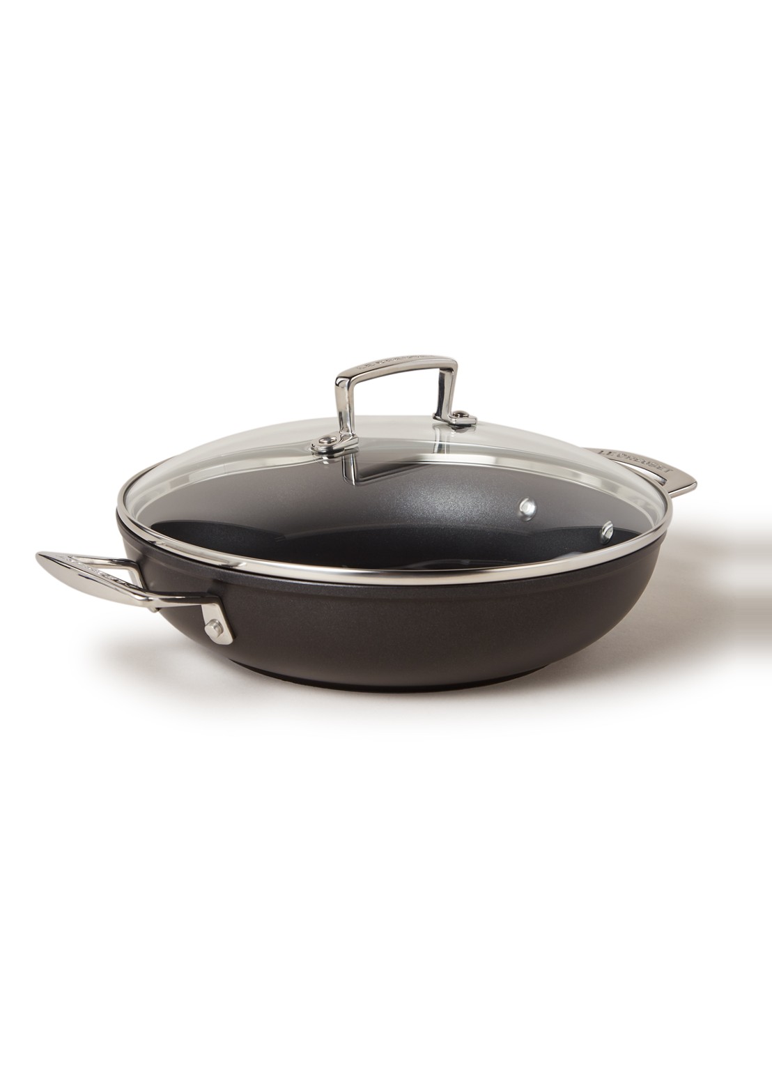Le Creuset Les Forgées sauteerpan Ø26 cm - voorkant zwart