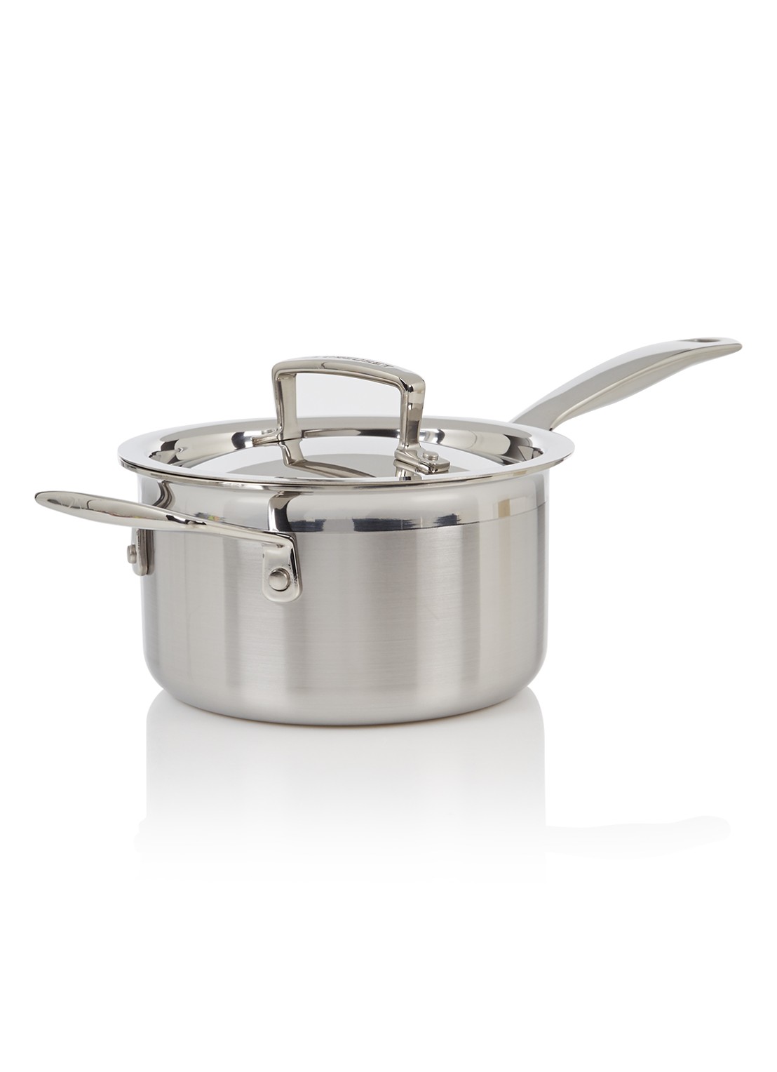 Le Creuset Magnetik steelpan Ø16 cm - voorkant zilver