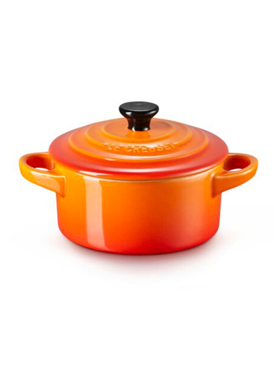 Le Creuset Mini-braadpan 25 cl - voorkant oranjerood