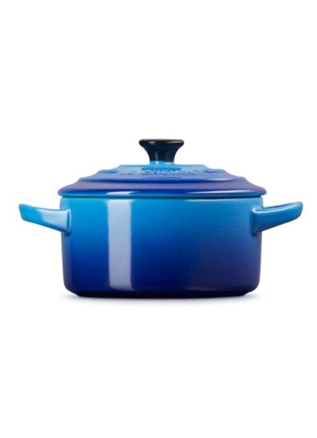 Le Creuset Mini-braadpan 25 cl - achterkant royalblauw