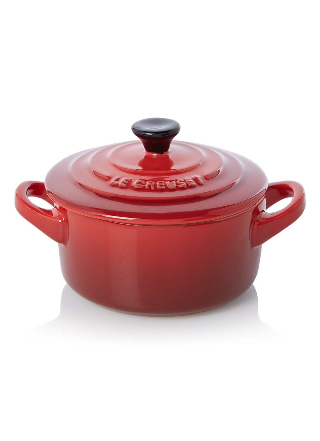 Le Creuset Mini cocotte Ø10 cm - voorkant kersenrood / rood