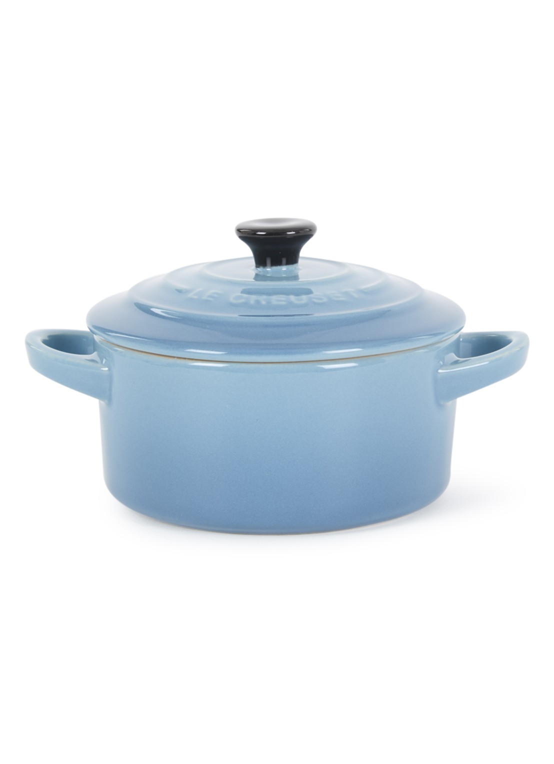 Le Creuset Mini Cocotte Ø10 cm - voorkant chambray / blauw