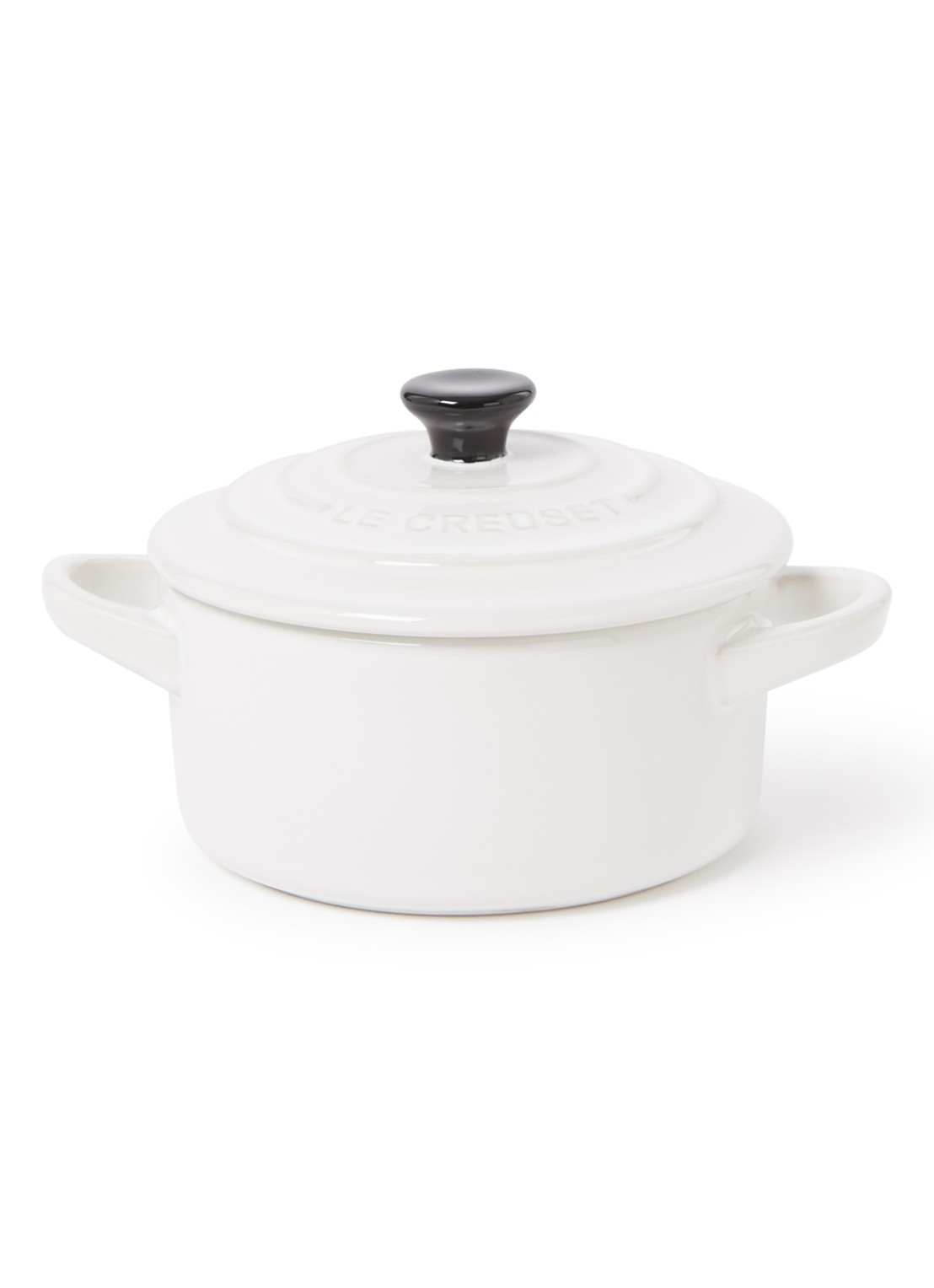 Le Creuset Mini Cocotte braad-/stoofpan Ø10 cm - voorkant white / wit