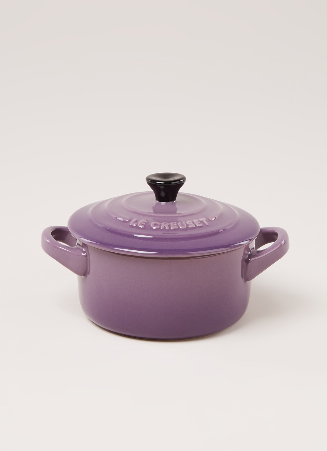 Le Creuset Mini ovenschaal van aardewerk 10 cm - voorkant 3 lila