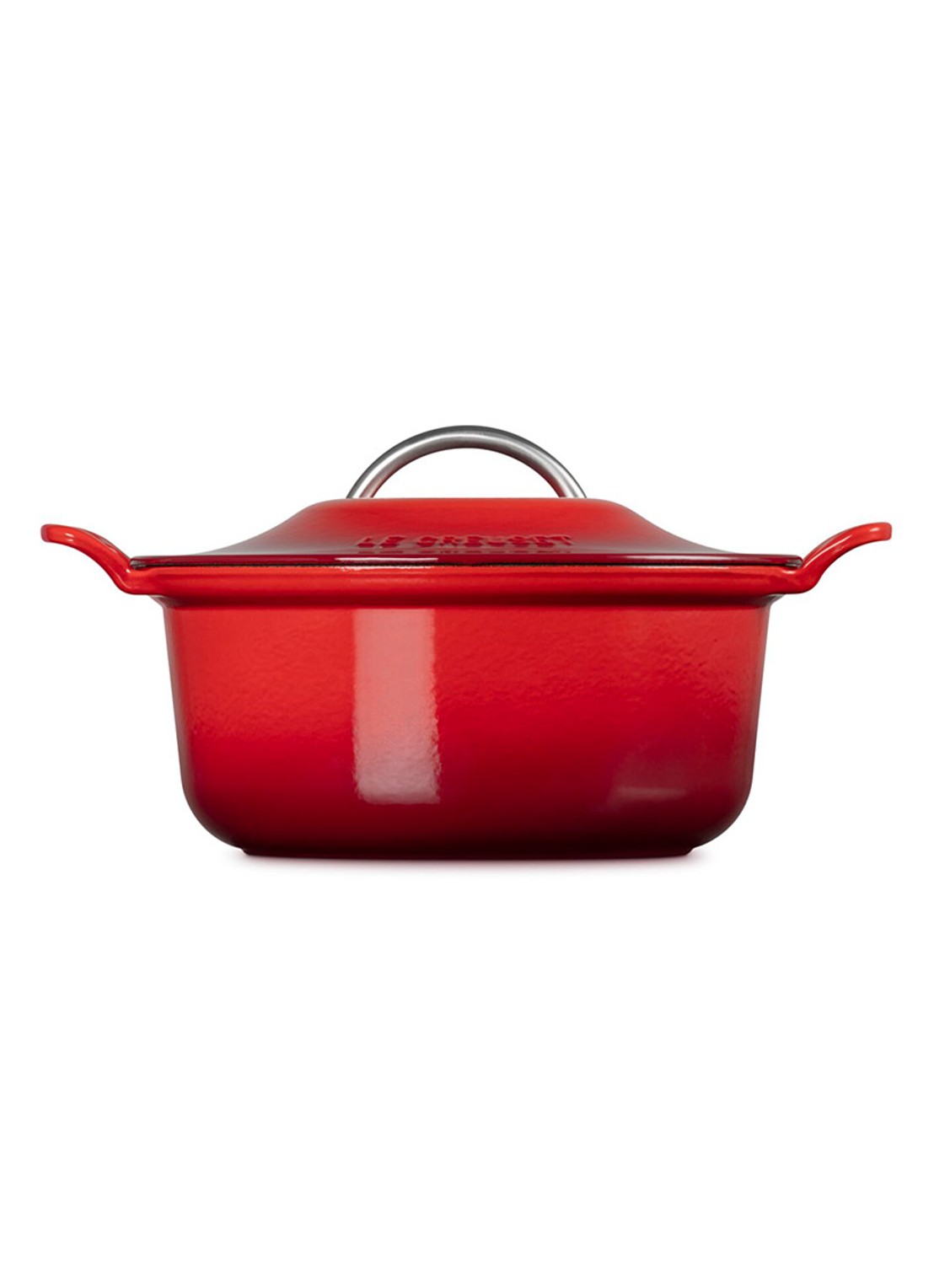 Le Creuset Modern Heritage braadpan 26 cm - achterkant kersenrood