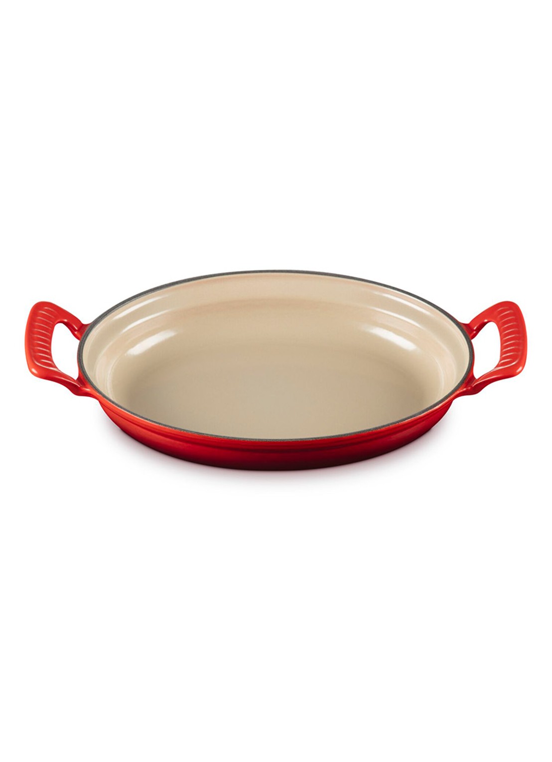 Le Creuset Modern Heritage ovenschaal/braadslede 28 cm - detail bordeauxrood