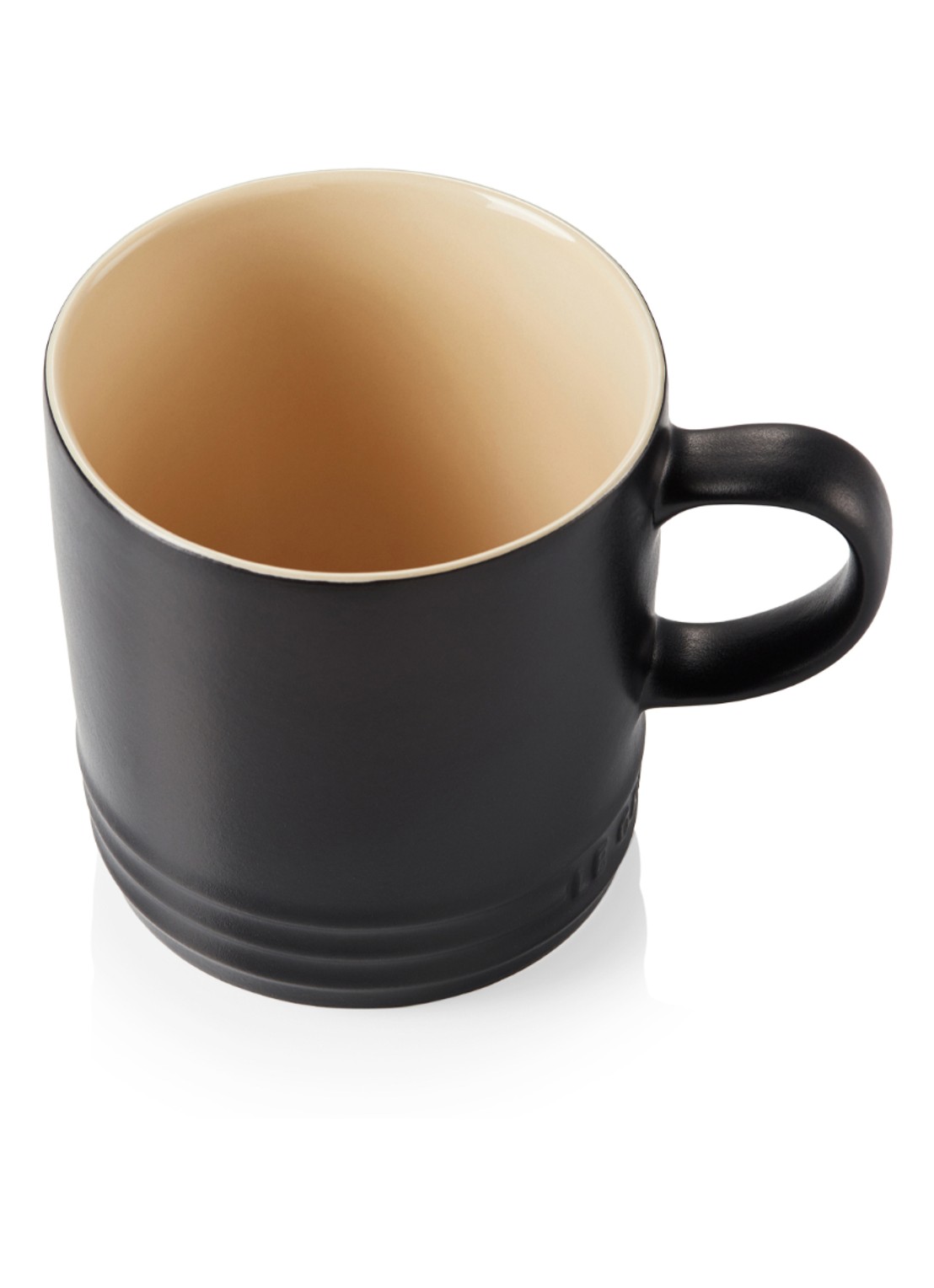 Le Creuset Mok 35 cl - detail 2 mat zwart / zwart