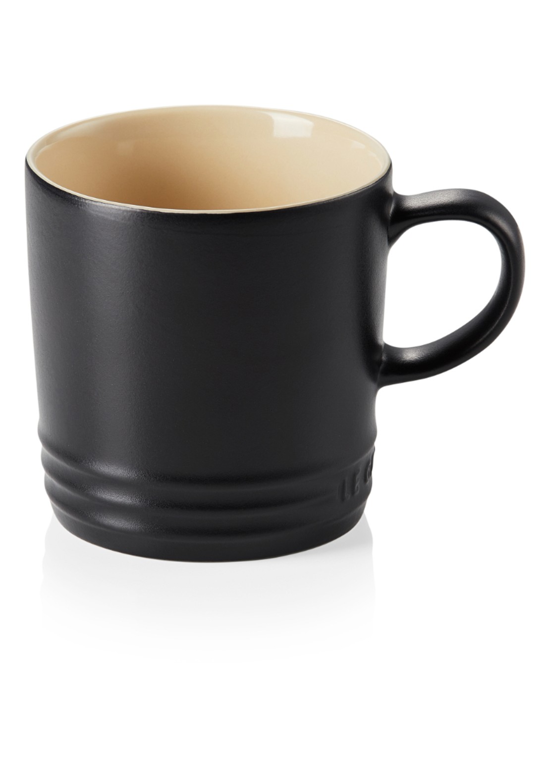 Le Creuset Mok 35 cl - voorkant mat zwart / zwart