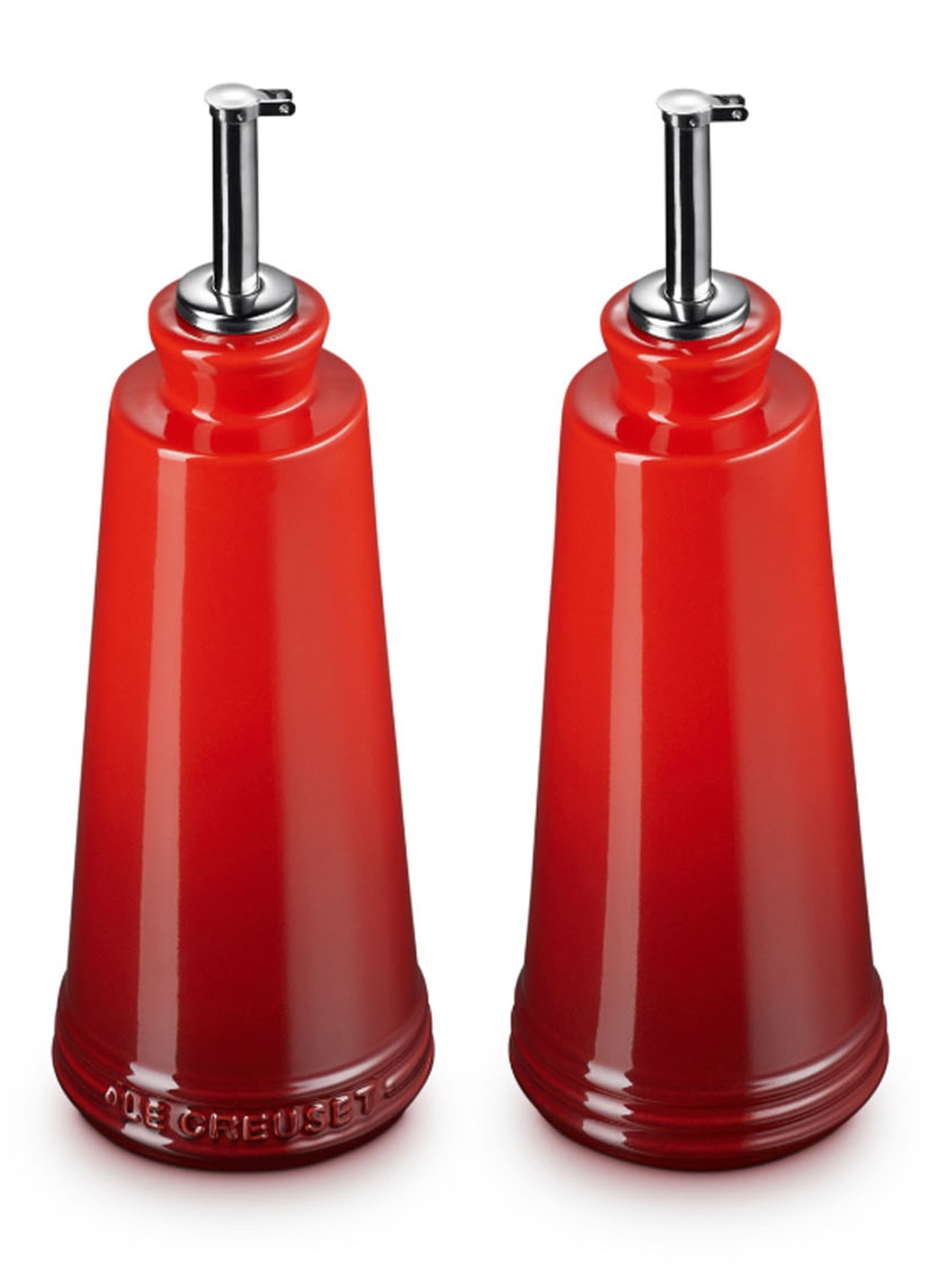 Le Creuset Olie- en azijnstel set van 2  - voorkant 3 kersenrood / rood