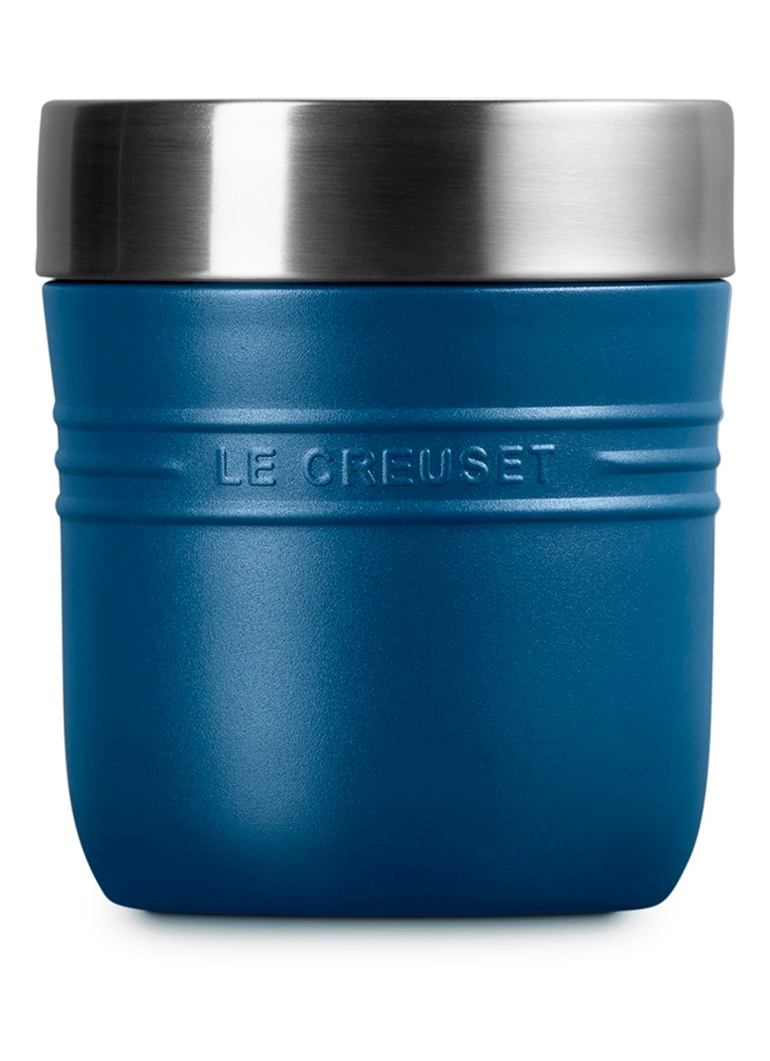 Le Creuset On The Go lunchbeker 0,5 liter - detail royalblauw