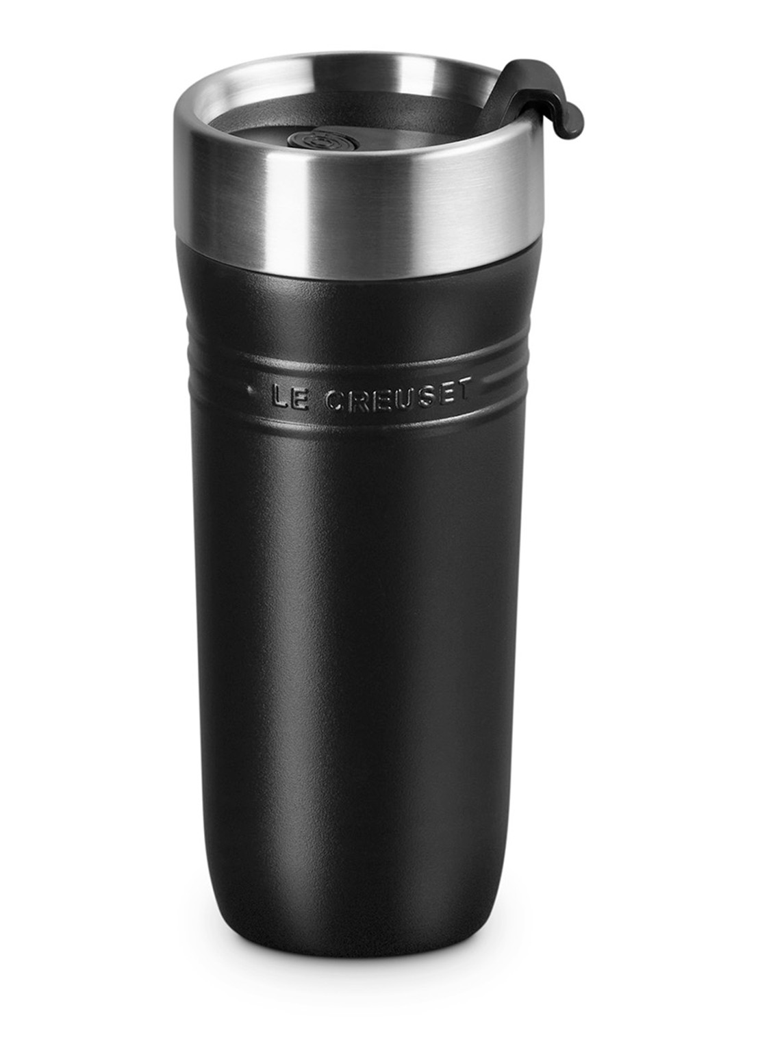 Le Creuset On The Go thermosbeker 0,35 liter - voorkant zwart