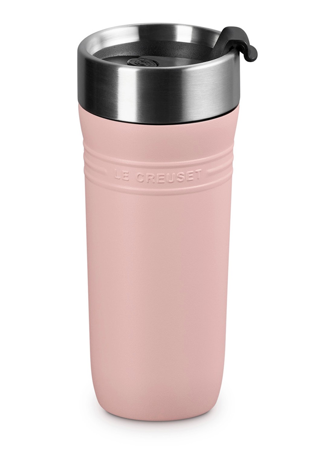 Le Creuset On The Go thermosbeker 0,35 liter - voorkant roze