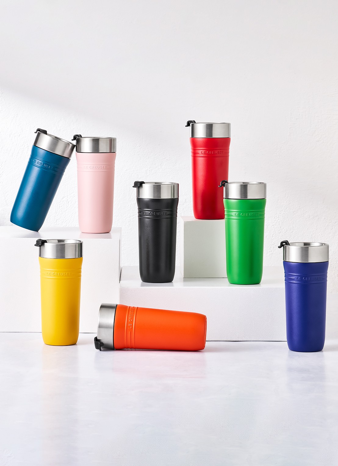 Le Creuset On The Go thermosbeker 0,35 liter - voorkant 2 royalblauw