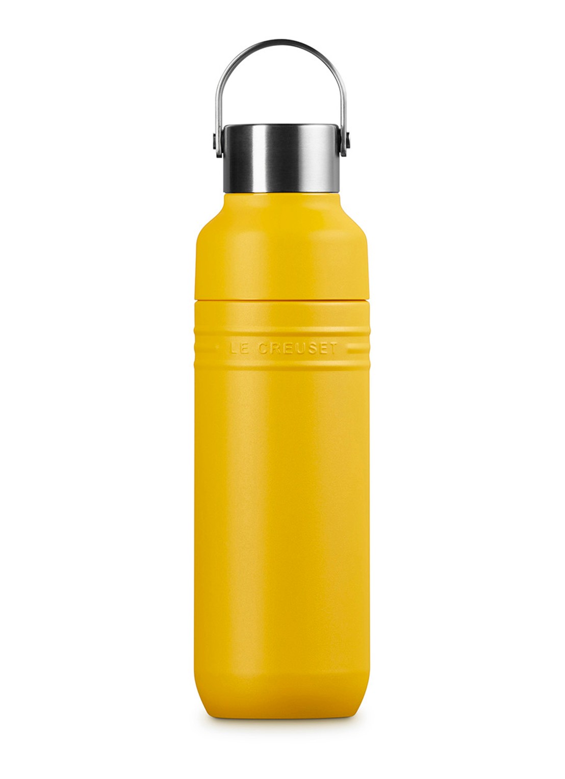 Le Creuset On The Go waterfles 0,5 liter - voorkant geel
