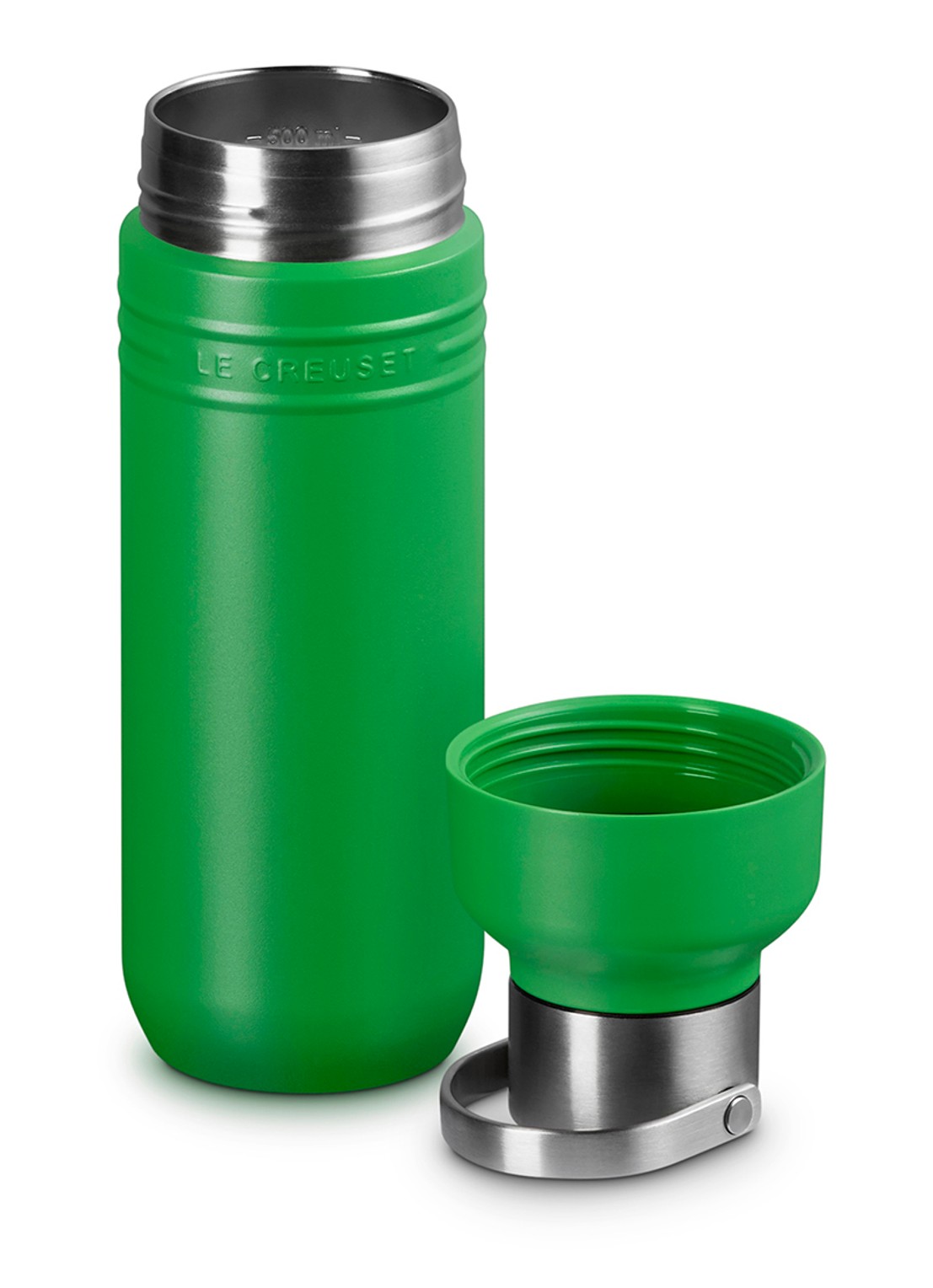 Le Creuset On The Go waterfles 0,5 liter - detail groen