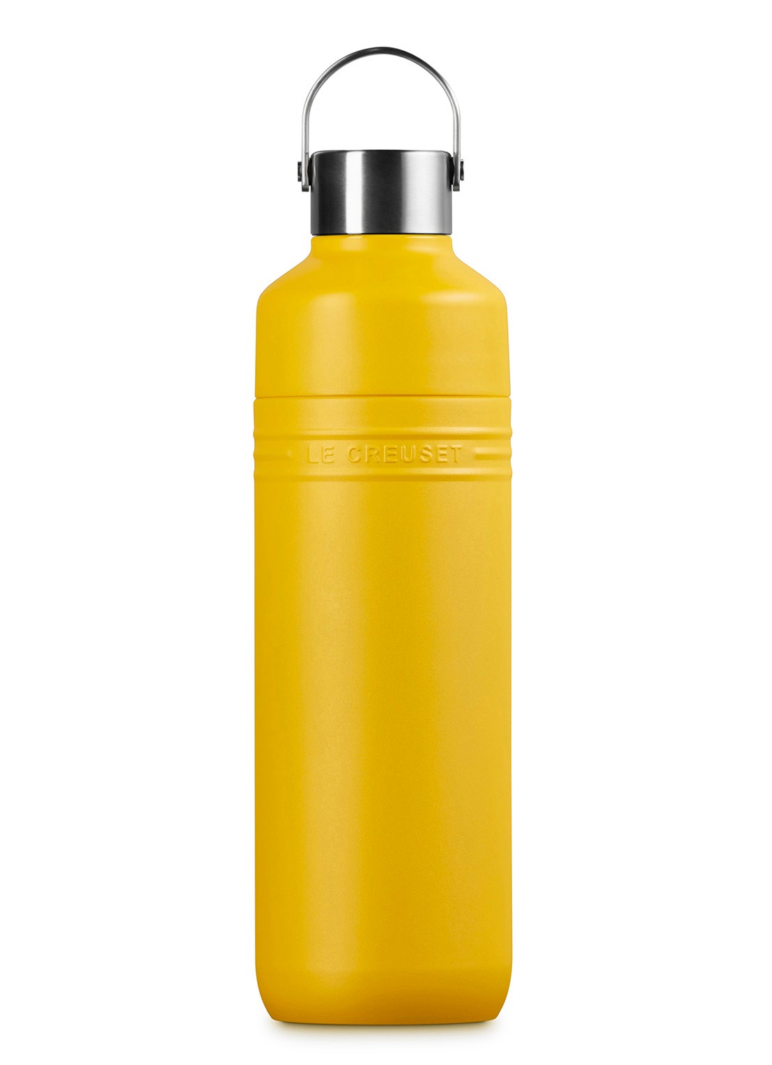 Le Creuset On The Go waterfles 1 liter - voorkant 6 geel