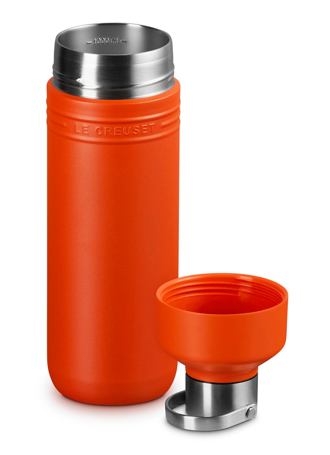 Le Creuset On The Go waterfles 1 liter - detail 3 oranje