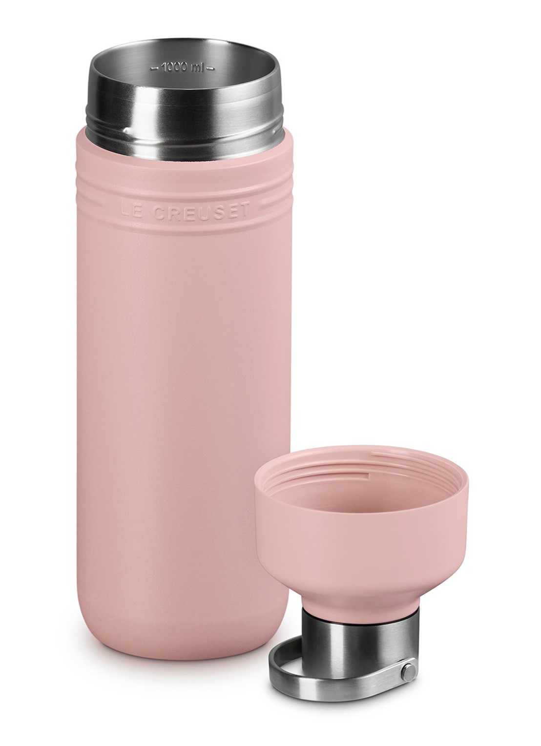 Le Creuset On The Go waterfles 1 liter - detail roze