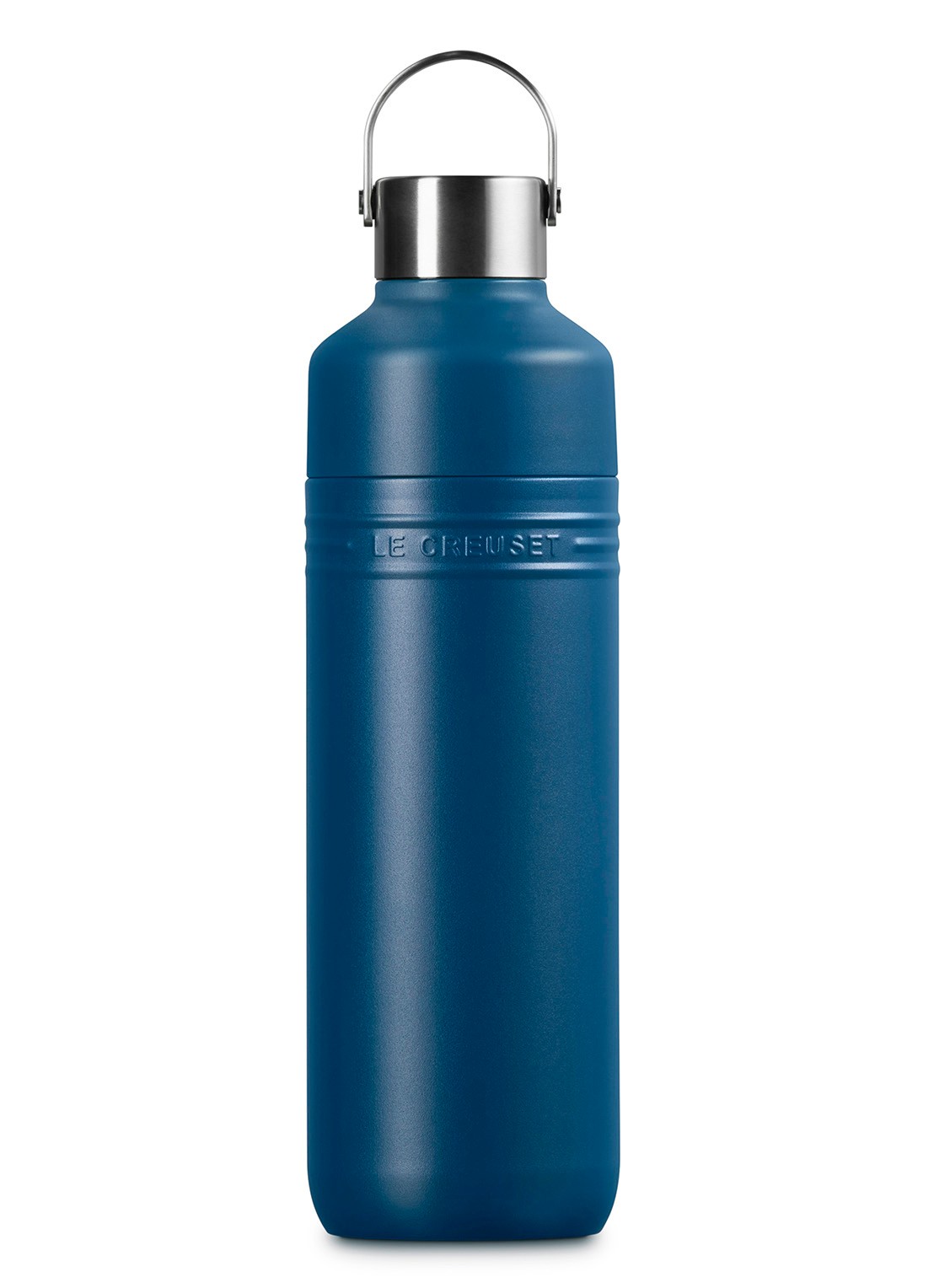 Le Creuset On The Go waterfles 1 liter - voorkant 6 royalblauw