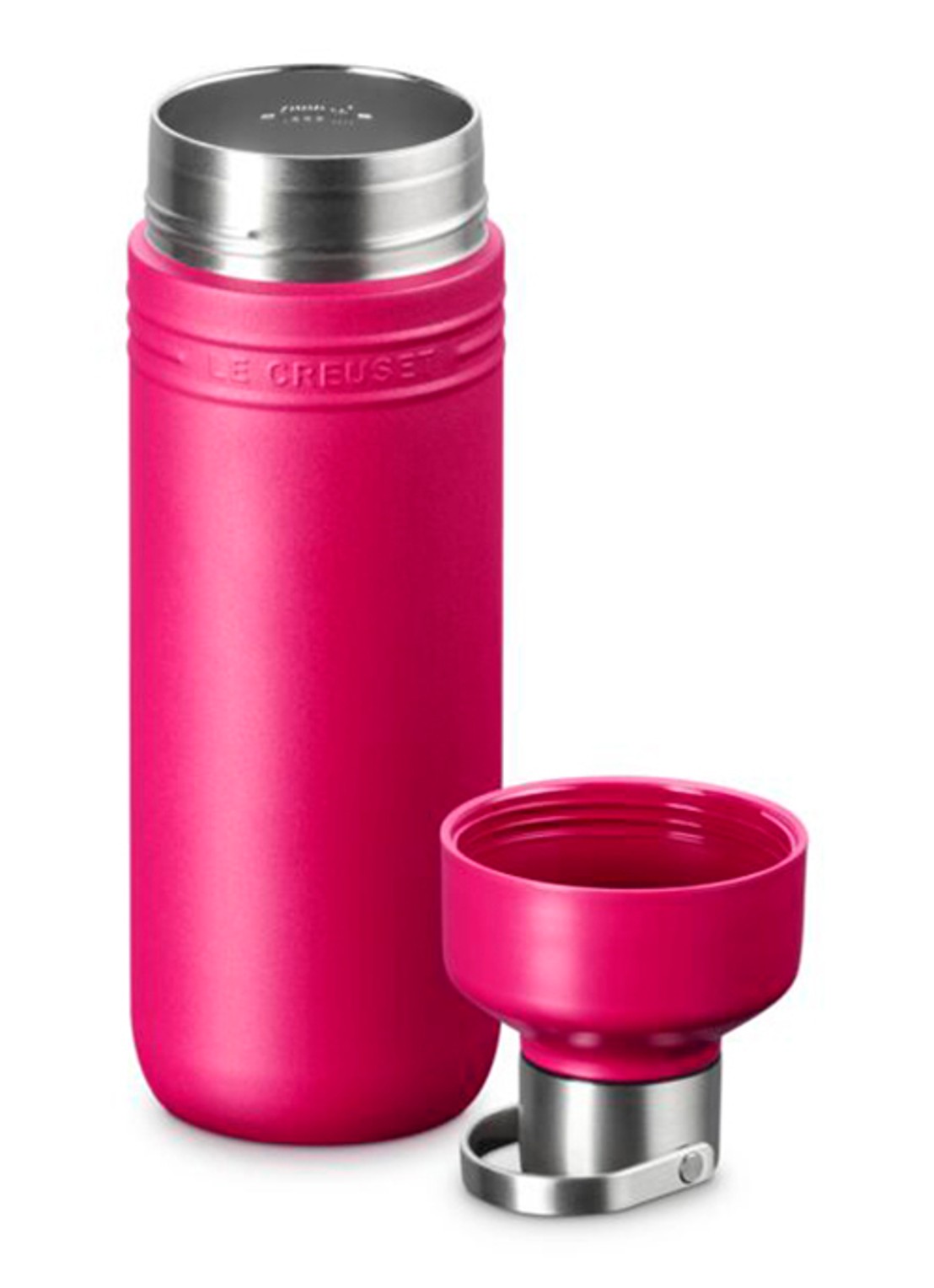 Le Creuset On the Go waterfles 1 liter - achterkant 3 roze