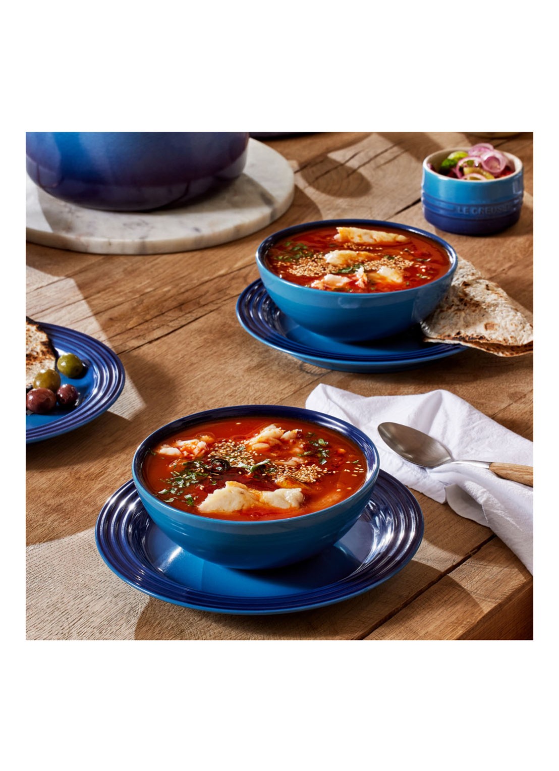 Le Creuset Ontbijtbord 22 cm  - detail 5 azure / blauw