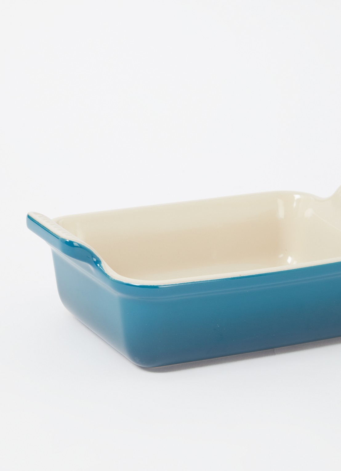 Le Creuset Ovenschaal 25 cm - voorkant 2 deep teal / blauw