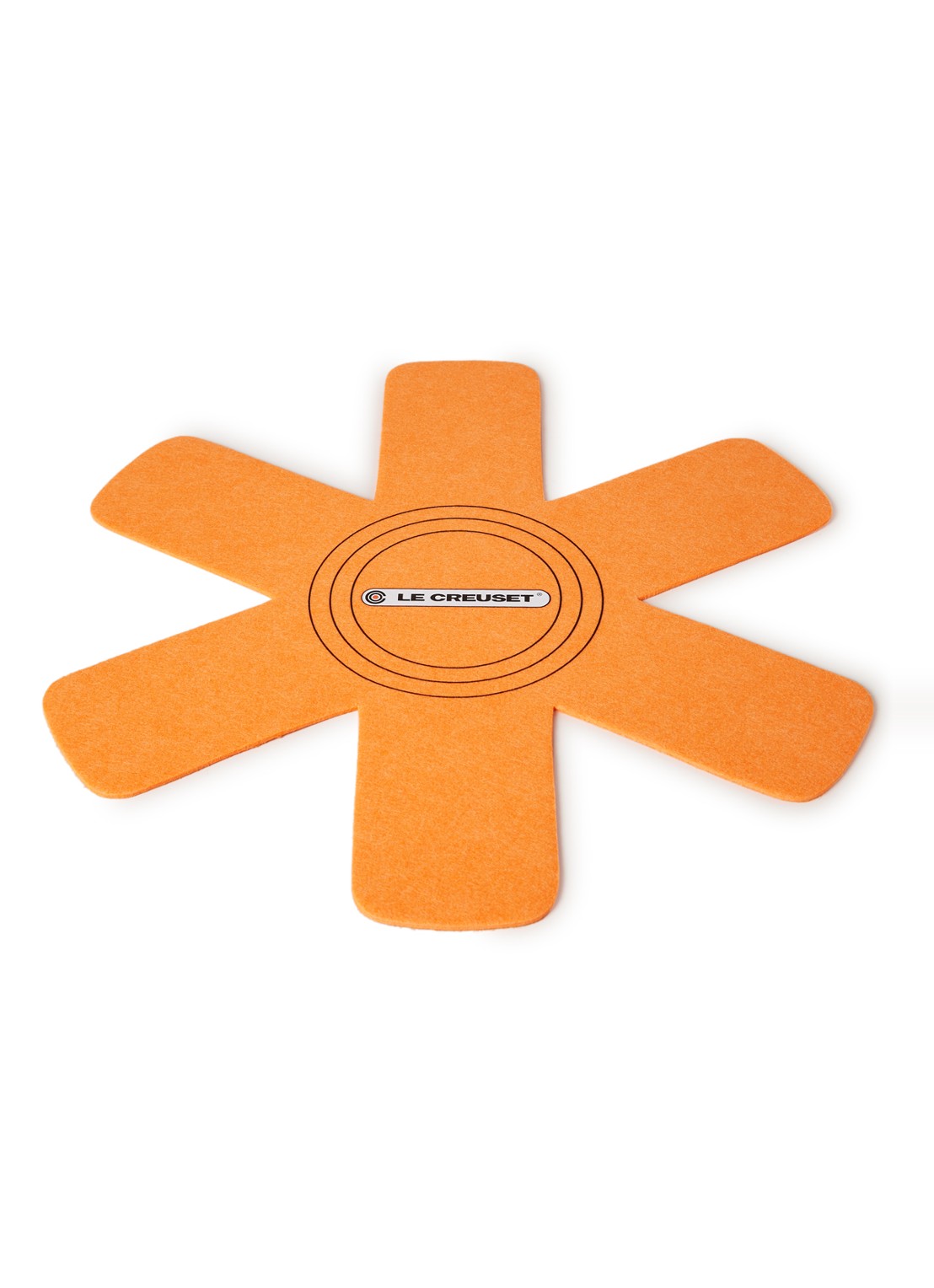 Le Creuset Pannenbeschermers set van 3 - voorkant oranje