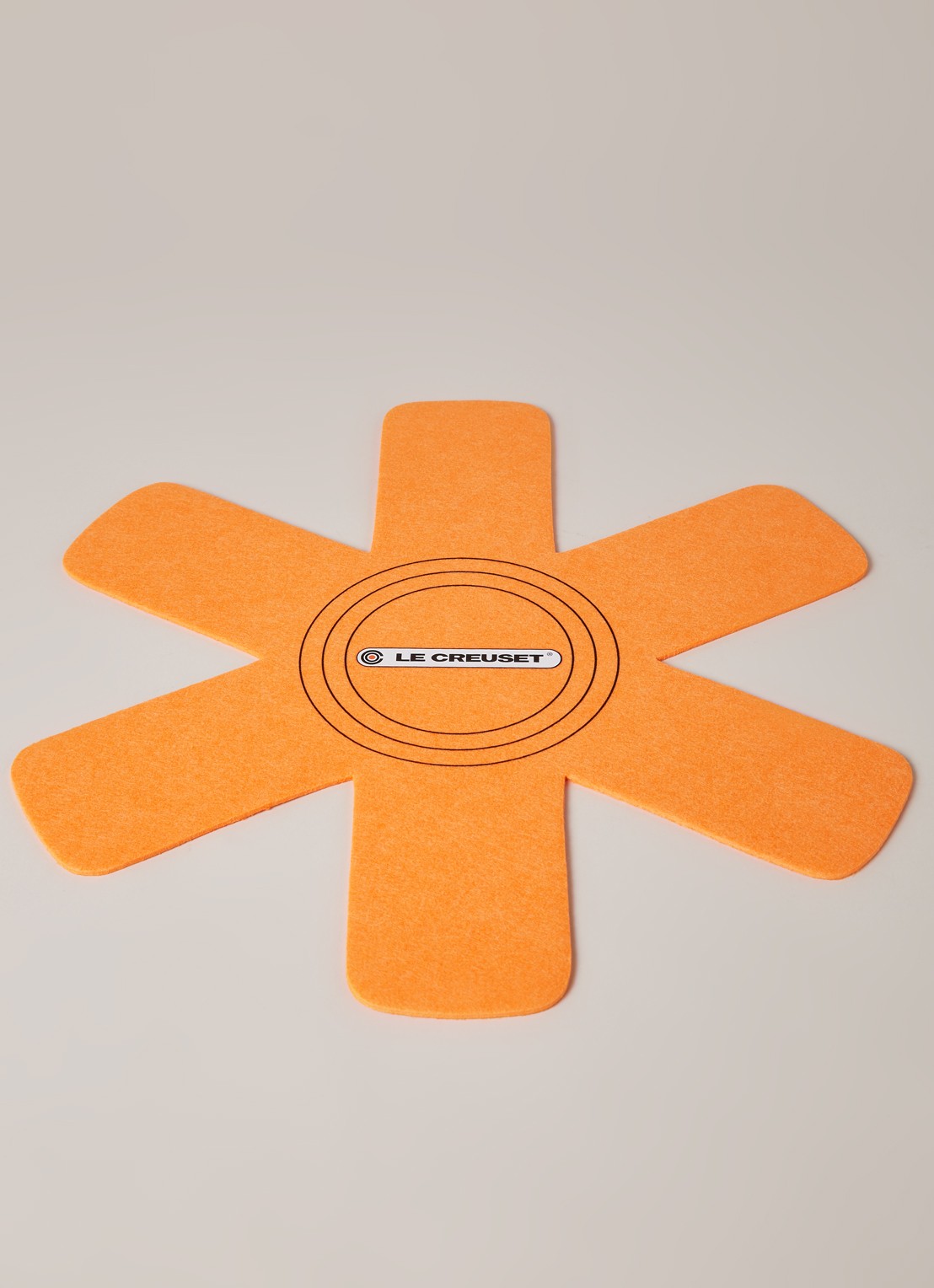 Le Creuset Pannenbeschermers set van 3 - voorkant 2 oranje