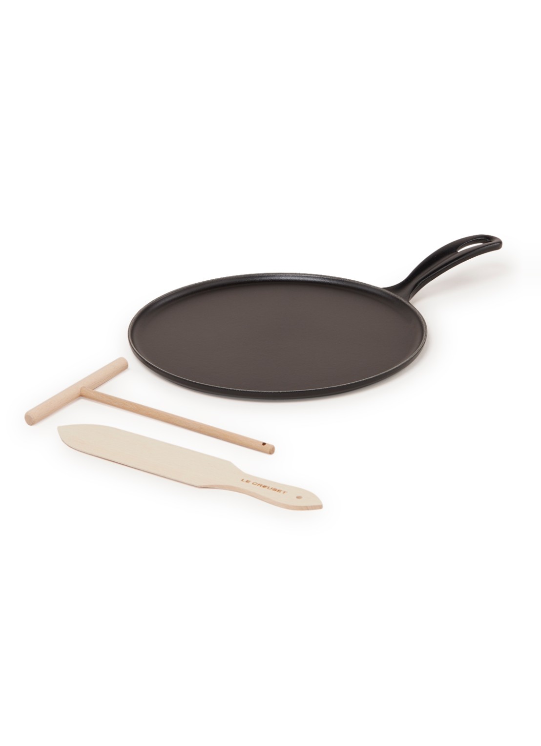 Le Creuset Pannenkoekenpan Ø27 cm - voorkant 2 mat zwart / zwart