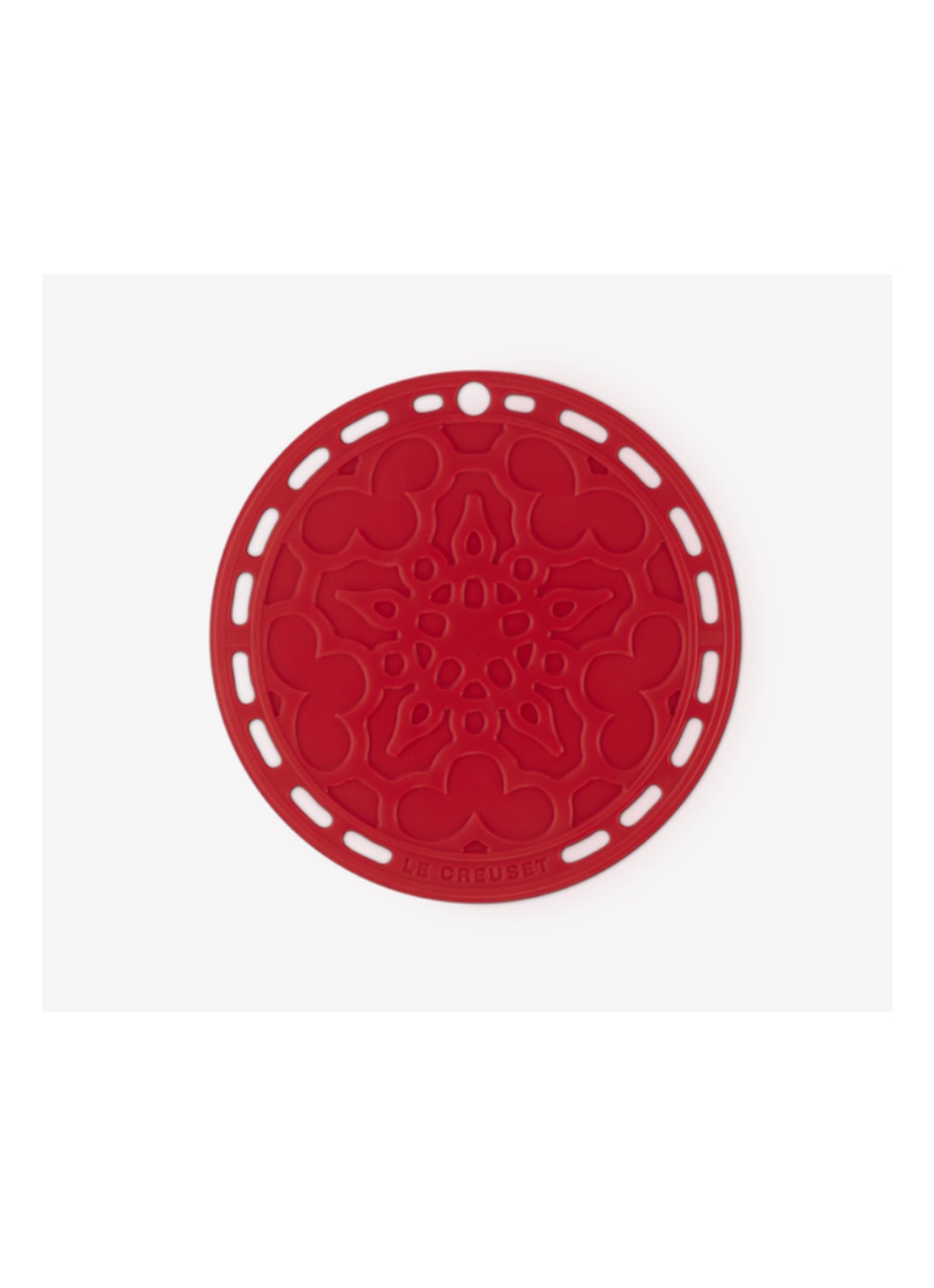 Le Creuset Pannenonderzetter - voorkant donkerrood