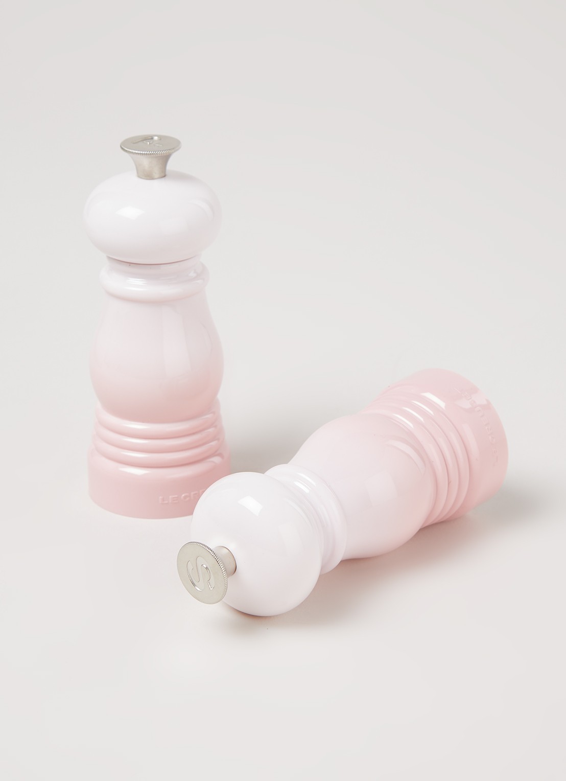Le Creuset Peper- en zoutmolen 13 cm set van 2 - detail shell pink / roze