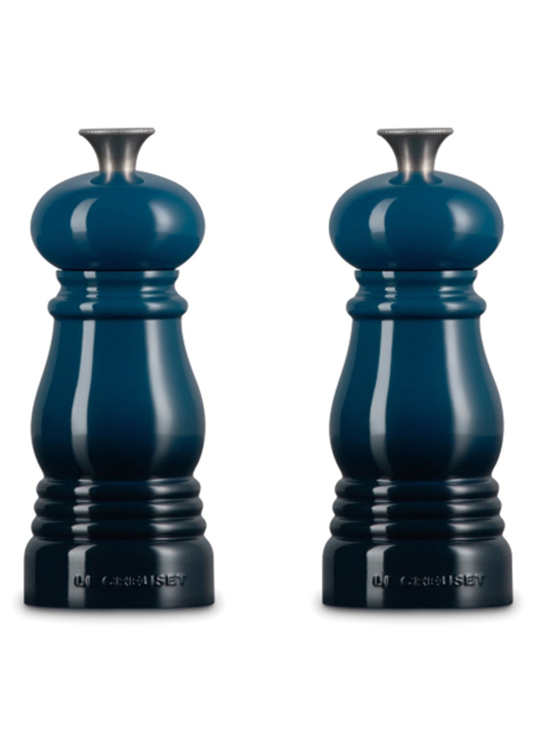 Le Creuset Peper- en zoutmolen 2-delig - achterkant 4 donkerblauw