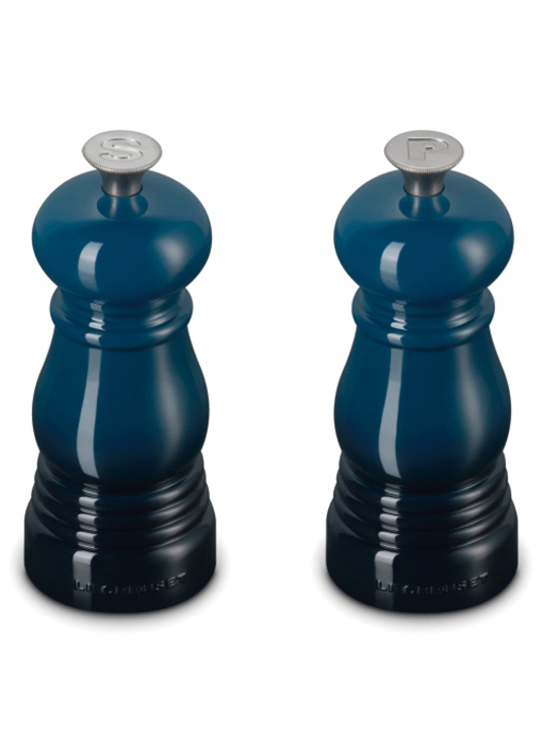 Le Creuset Peper- en zoutmolen 2-delig - voorkant 3 donkerblauw