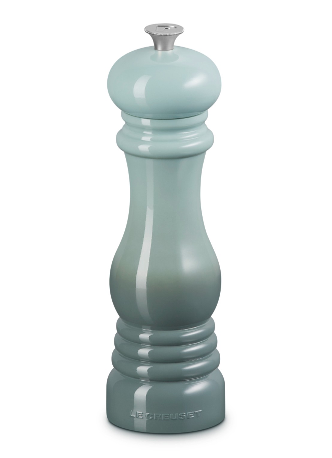 Le Creuset Pepermolen 21 cm - voorkant 5 zeegroen
