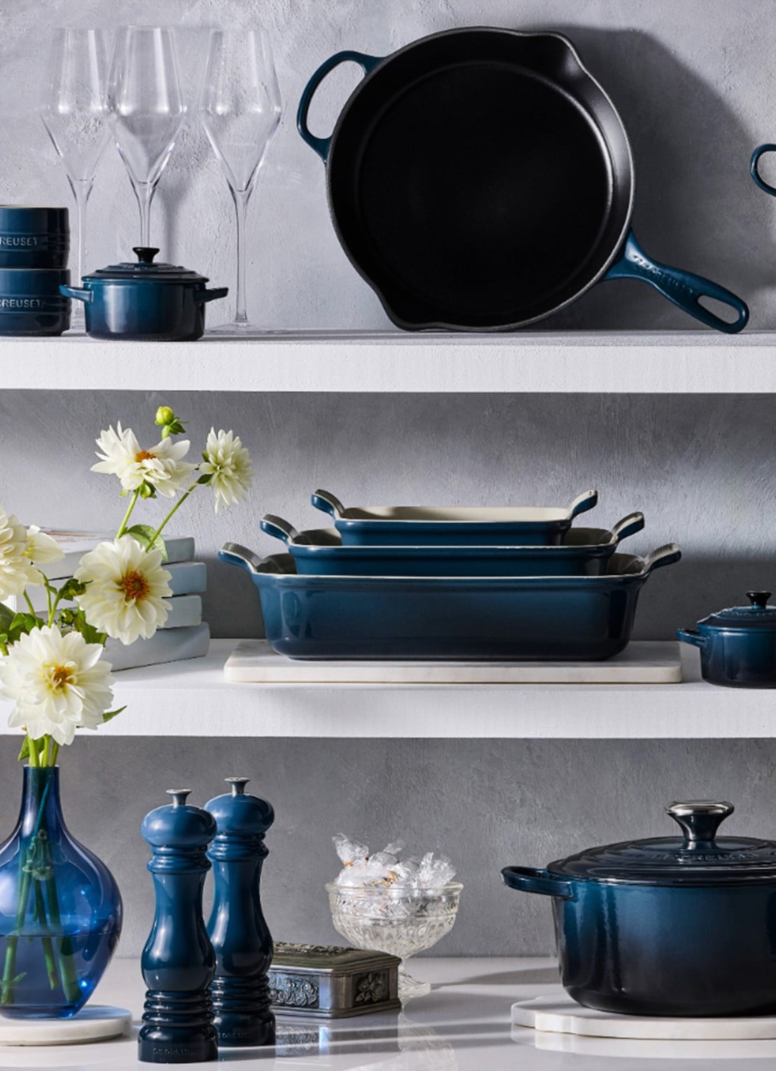 Le Creuset Pepermolen 6 cm - detail 5 donkerblauw