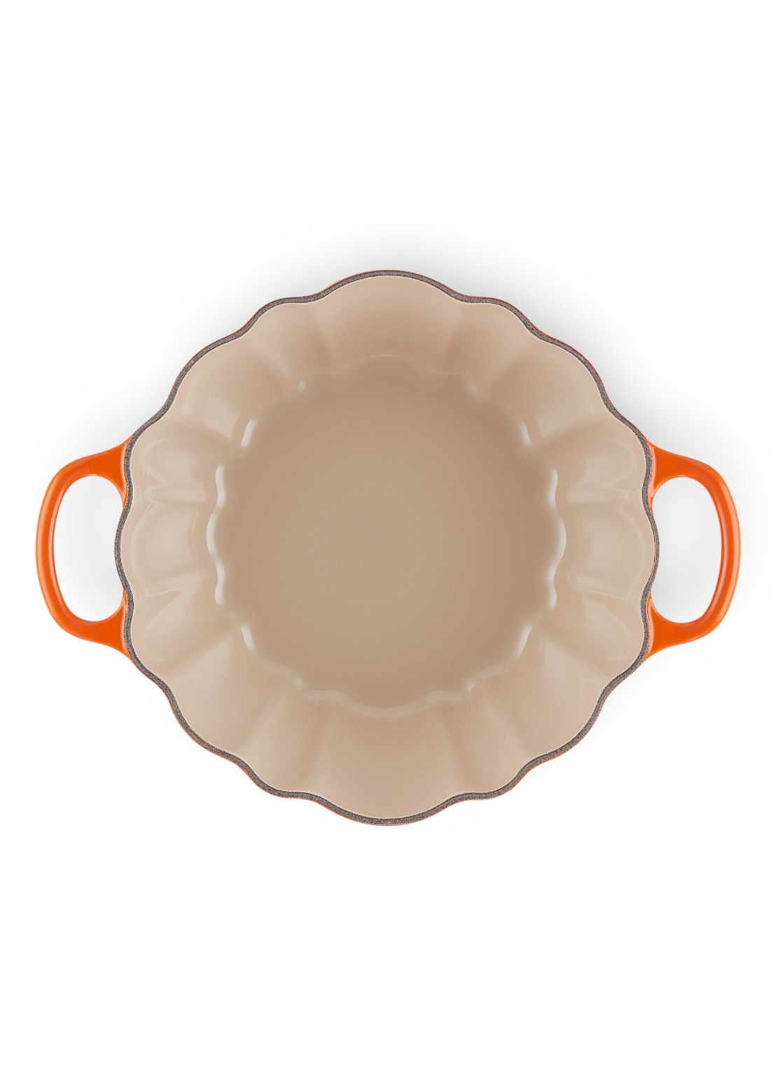 Le Creuset Pompoen Signature braadpan 24 cm - detail 5 oranjerood / oranje