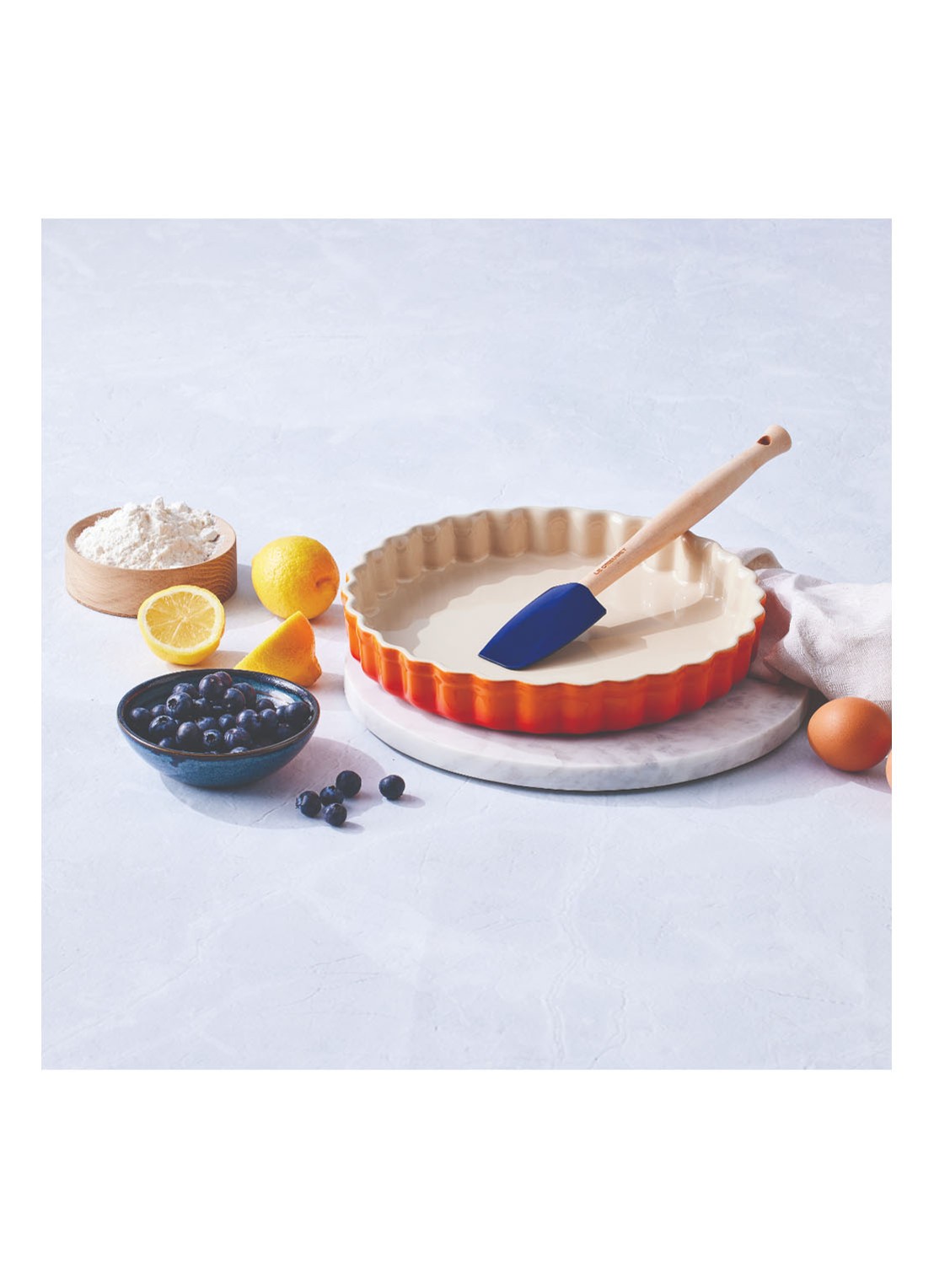 Le Creuset Premium spatel 29 cm  - detail azure / blauw