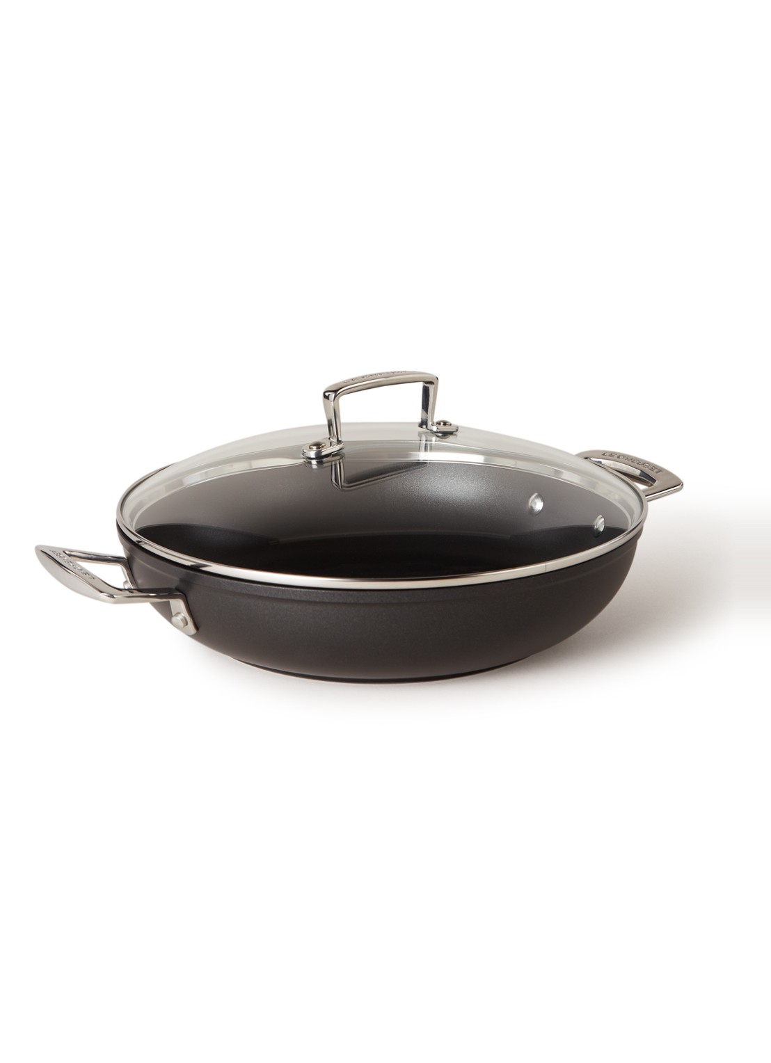 Le Creuset Provençaalse sauteerpan Ø28 cm - voorkant zwart