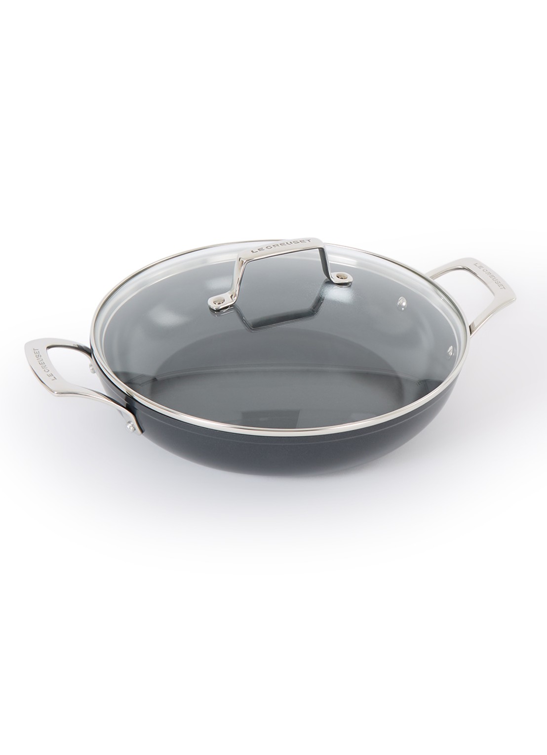 Le Creuset Provençaalse sauteerpan Ø28 cm - voorkant 2 zwart