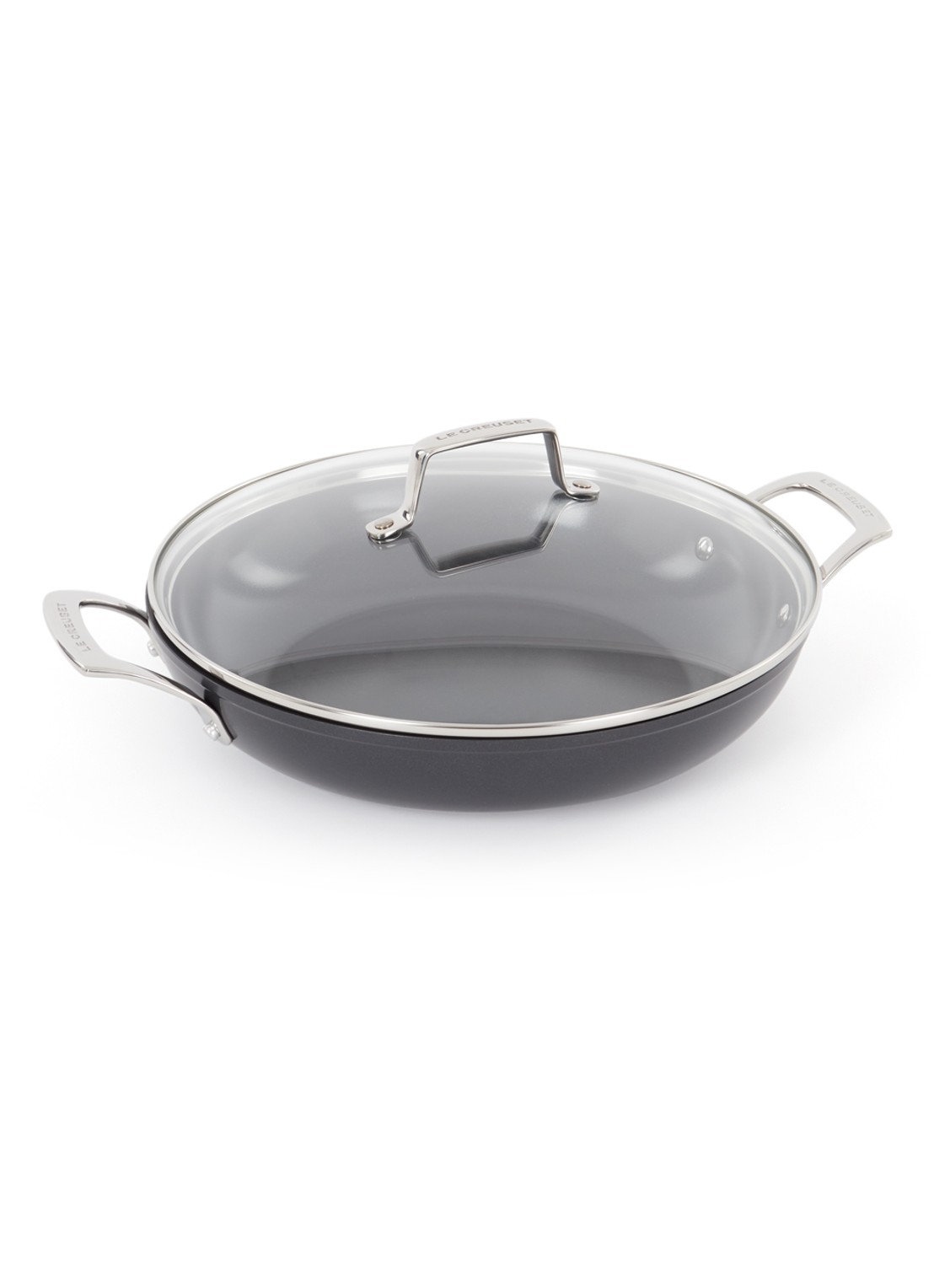 Le Creuset Provençaalse sauteerpan Ø30 cm - voorkant zwart