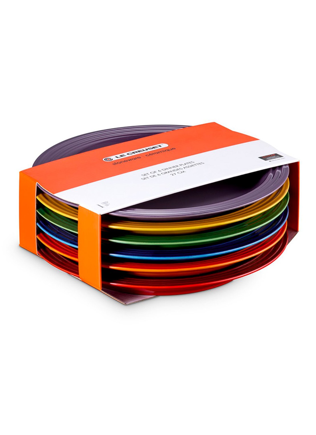 Le Creuset Rainbow dinerbord 27,3 cm set van 6 - detail 2 rood