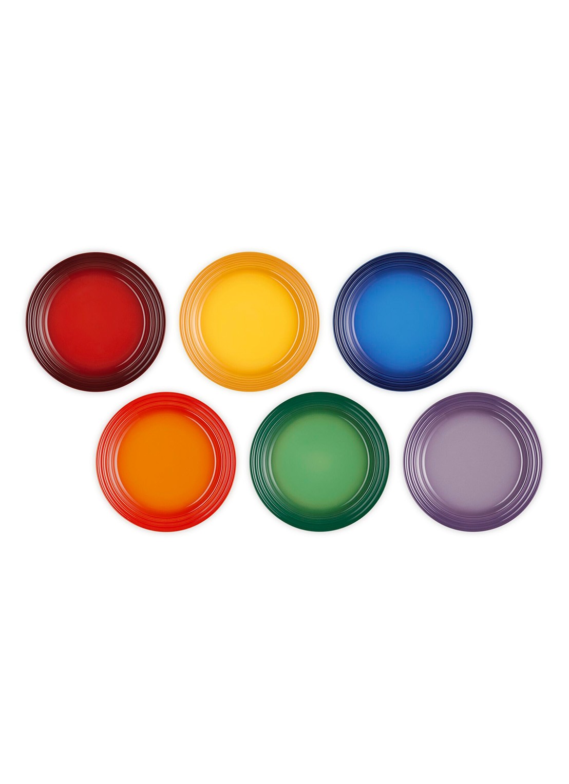 Le Creuset Rainbow ontbijtbord 21,8 cm set van 6 - detail 3 rood