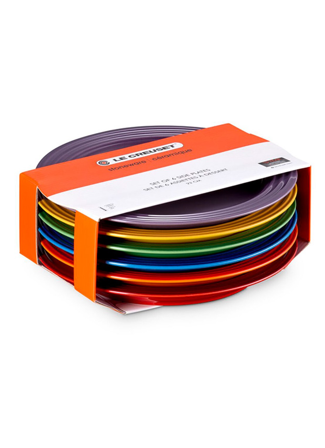 Le Creuset Rainbow ontbijtbord 21,8 cm set van 6 - detail 4 rood