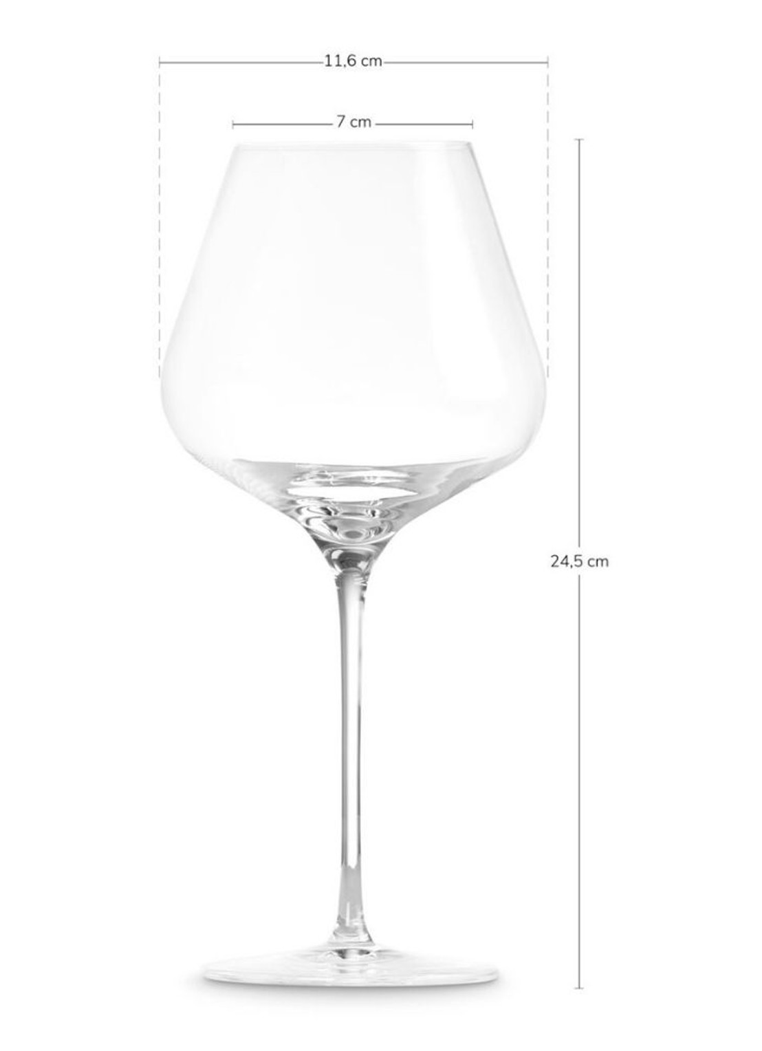 Le Creuset Rode wijnglas set van 4 - detail transparant